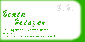 beata heiszer business card